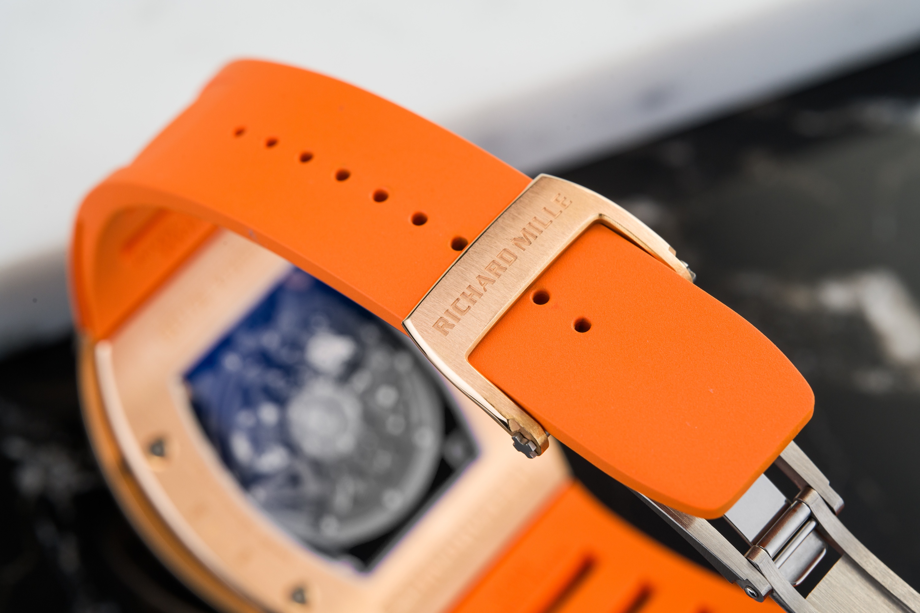 リシャールミル ラバーストラップ ベルト RM10 STRAP ORANGE M